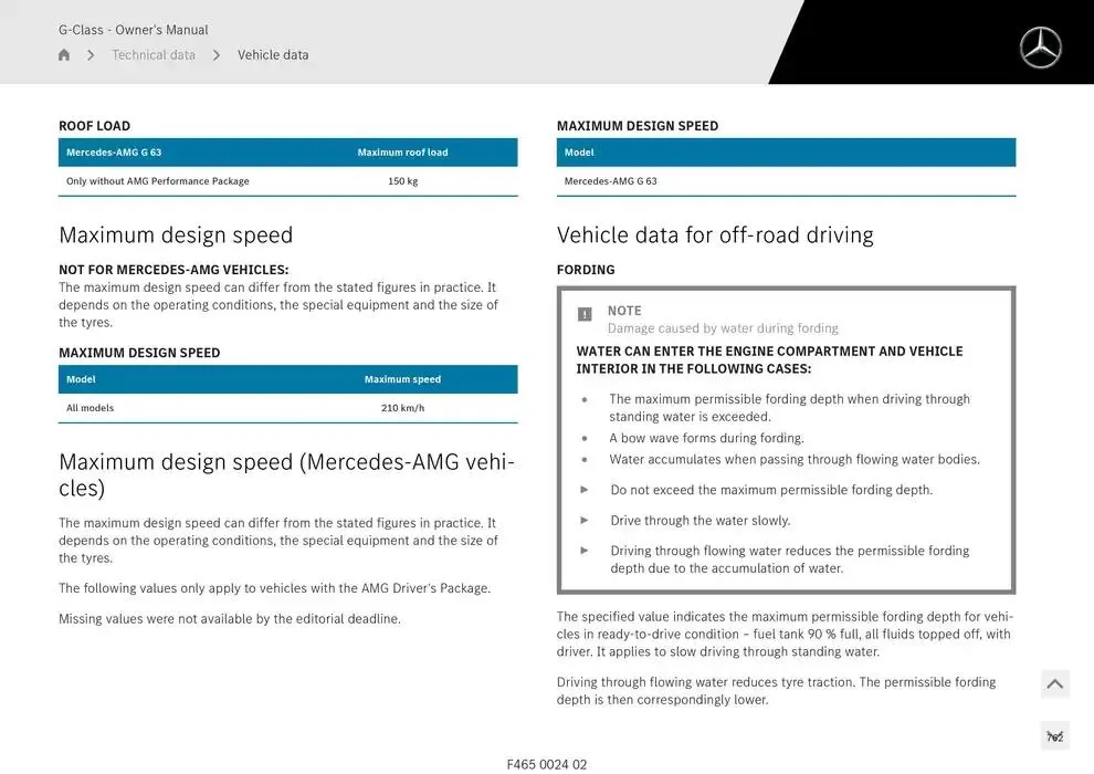 G-Class SUV from 14 January to 30 April 2025 - Offers page 762