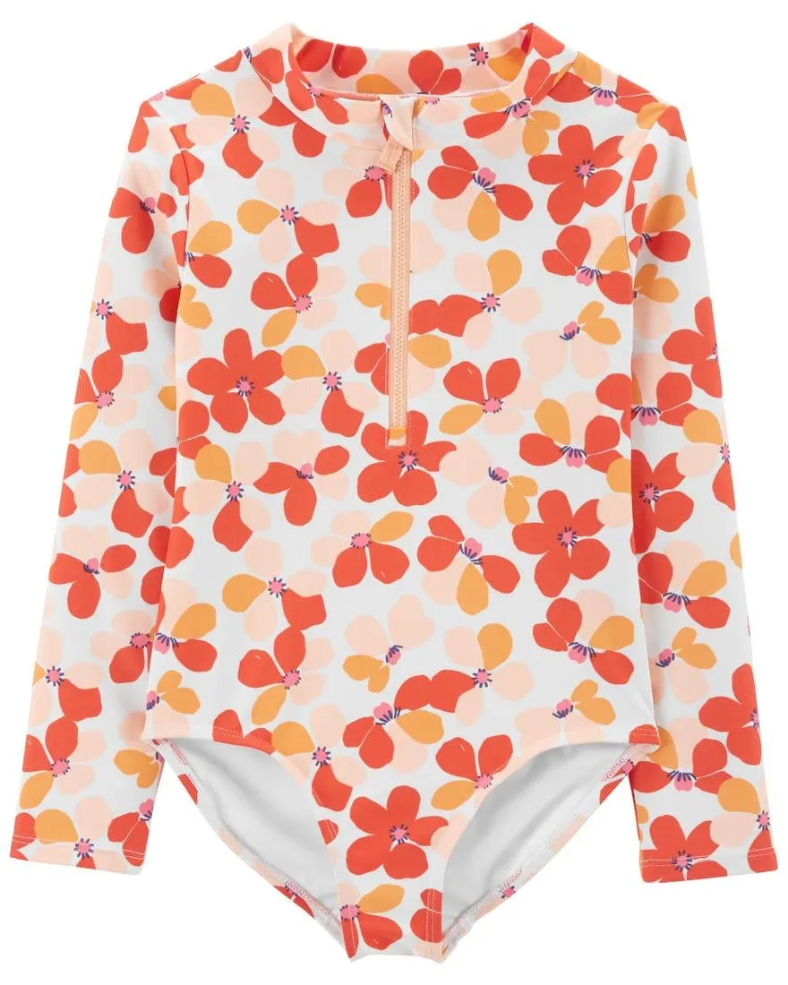Carter's Floral 1-Piece Rashguard