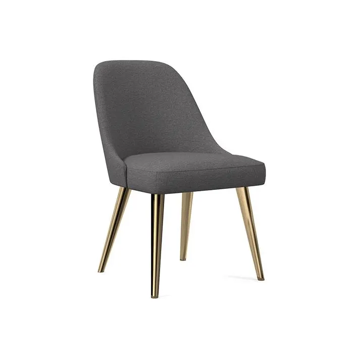 Mid-Century Upholstered Dining Chair - Metal Legs