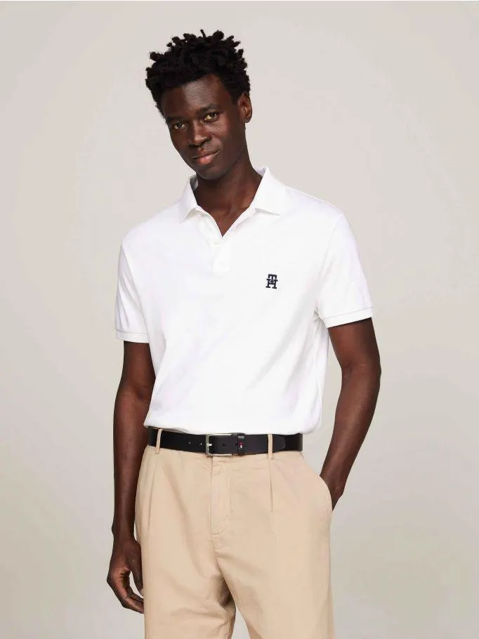 TH Monogram Embroidery Interlock Regular Polo