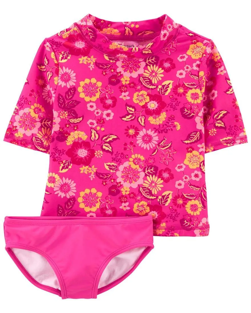 Carter's Floral 2-Piece Rashguard Set