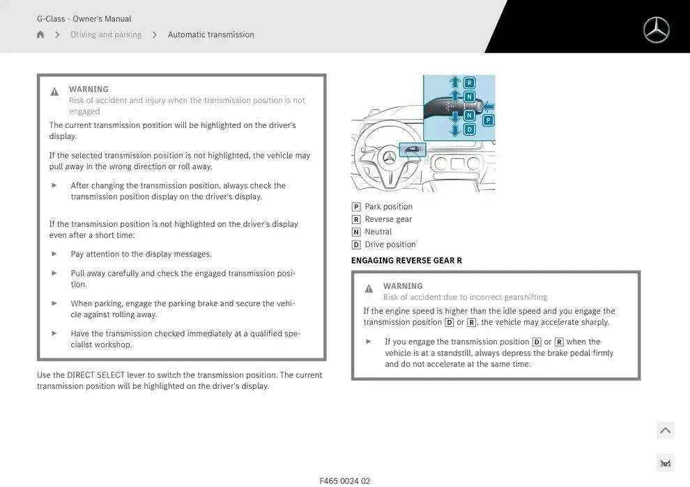 G-Class SUV from 14 January to 30 April 2025 - Offers page 303