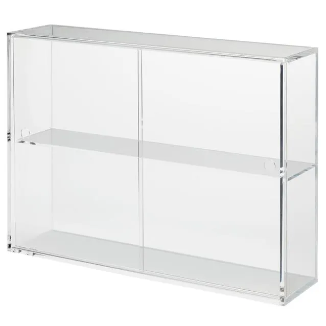 Acrylic Collection Stand with Sliding Door, 33.6 x 8.4 x 24.4 cm, Clear