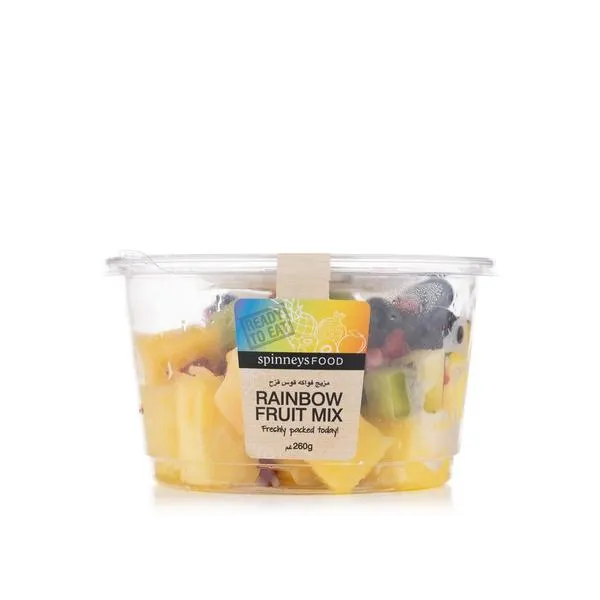 SpinneysFOOD fresh rainbow fruit mix cut pots