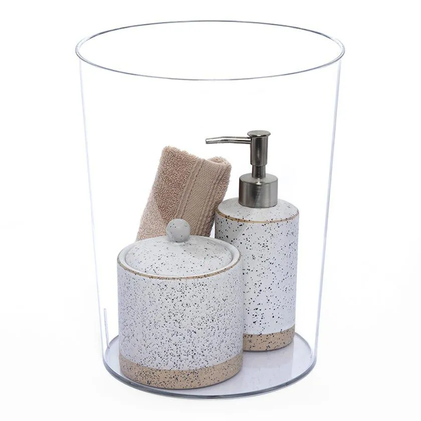 Super Clear Trash Can, Clear - 1.5L