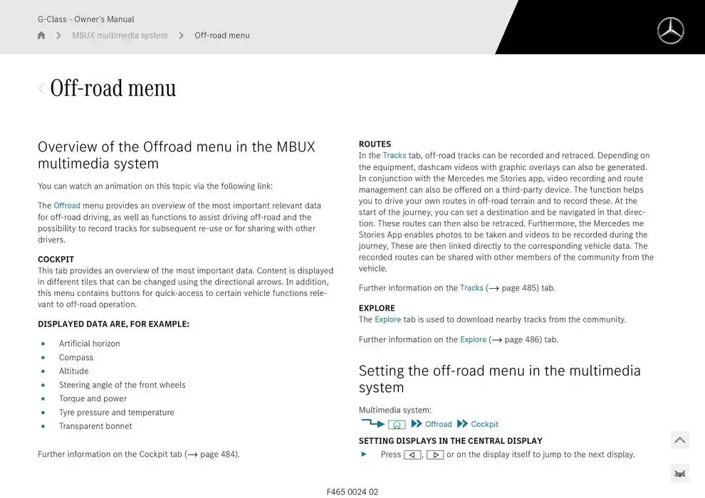 G-Class SUV from 14 January to 30 April 2025 - Offers page 484