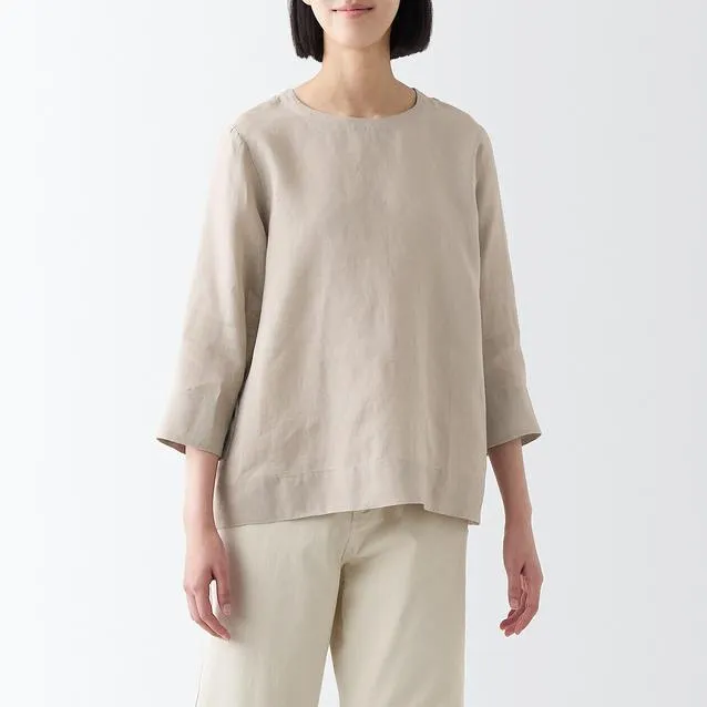 Linen 3/4 Sleeve Blouse