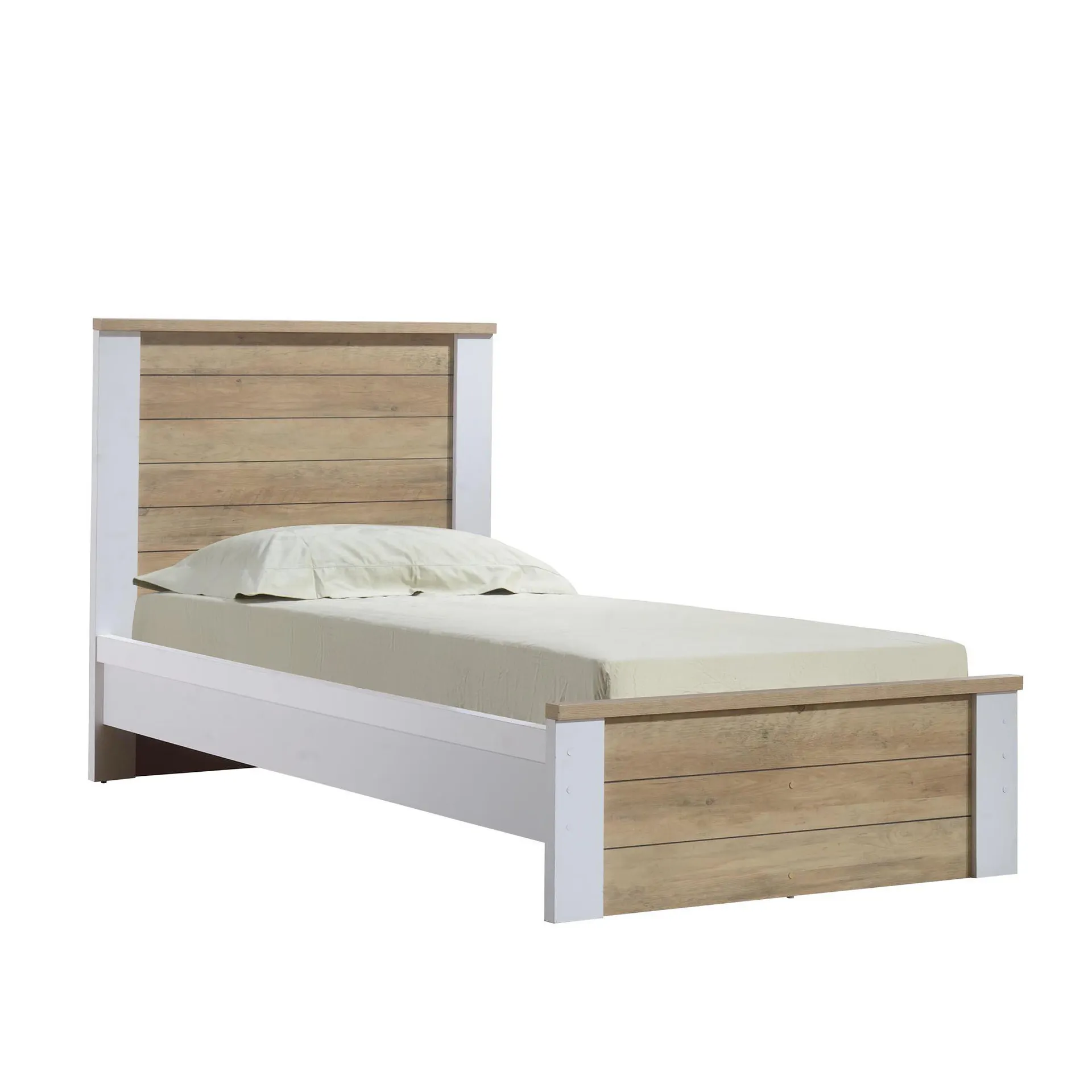 annas kids 3 pcs bedroom set 90x200 cm mdf - white