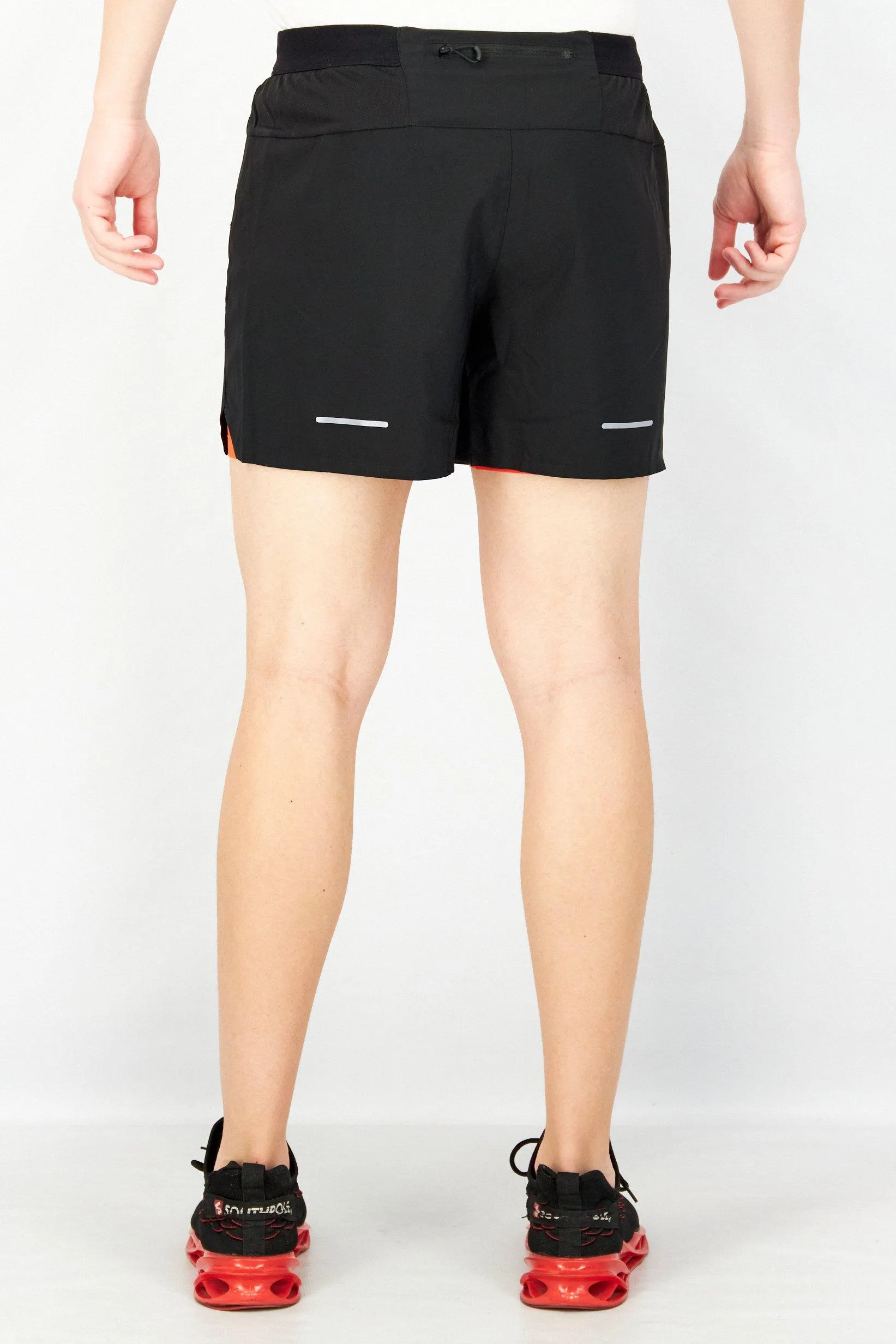 Men Sportswear Fit Brand Logo Training Shorts, Black