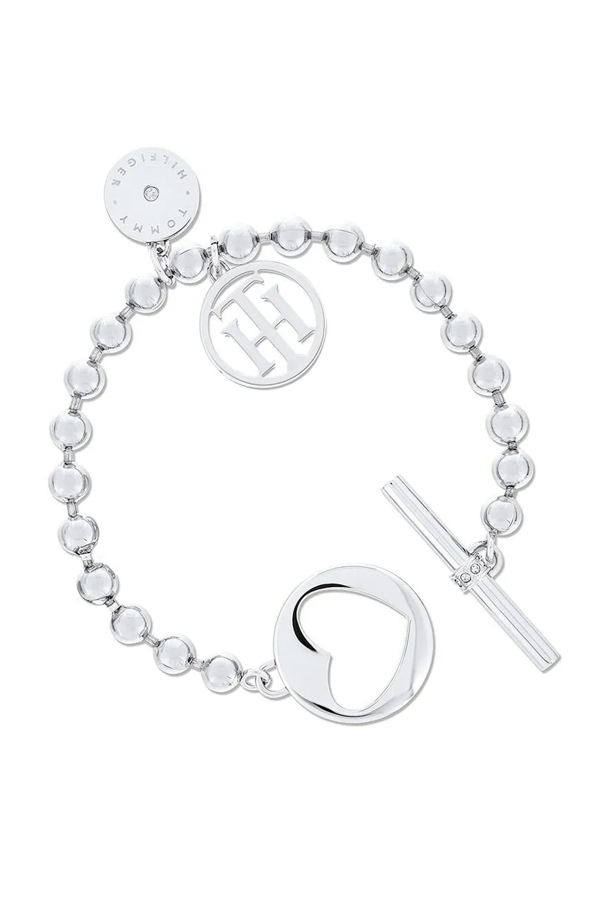 V Day Toggle Heart Charm Bracelet