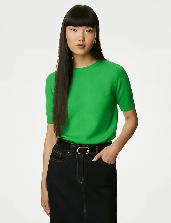 Merino Wool With Cashmere Knitted Top