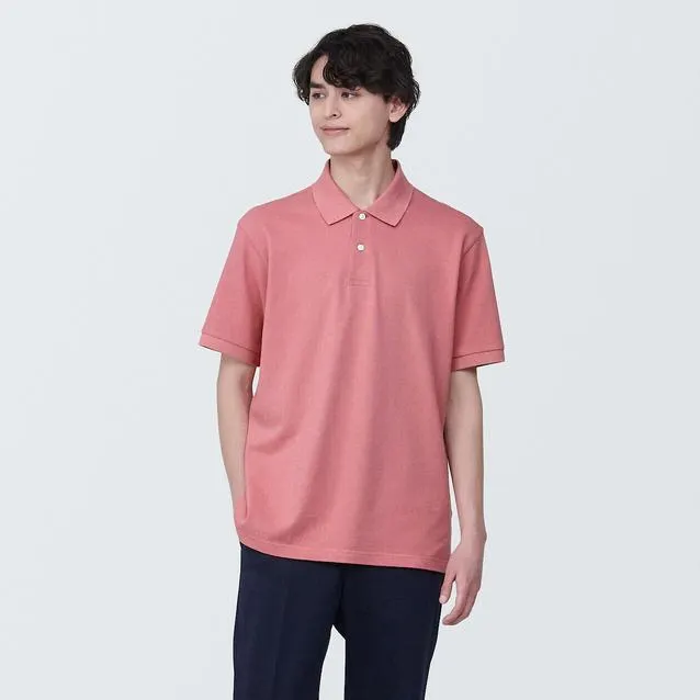Washed Pique Short Sleeve Polo Shirt