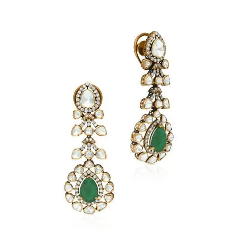 Viraaz Uncut Diamond Earring ERNKFTP10418