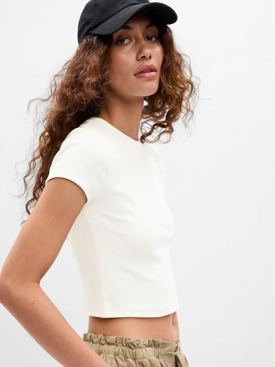 PROJECT GAP Cropped Rib T-Shirt