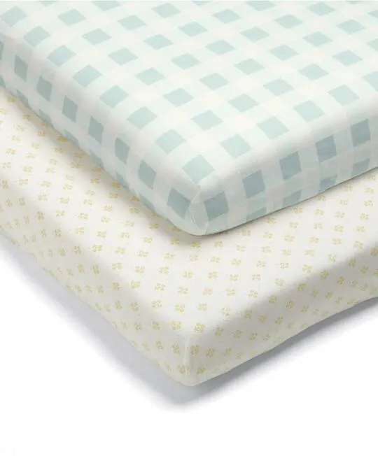 2 Pack Fitted Sheets - Gingham