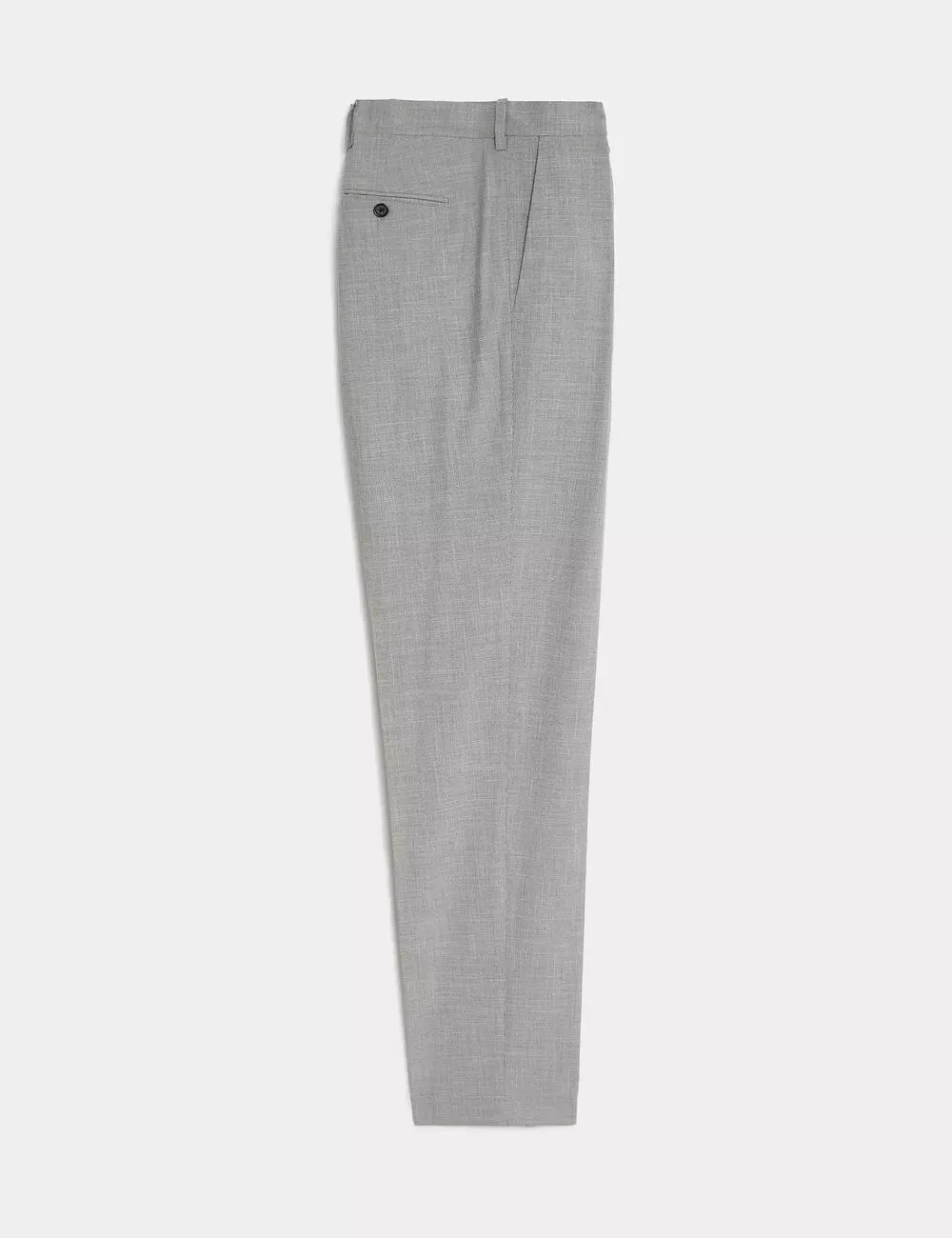 Single Pleat Active Waist Textured Trousers