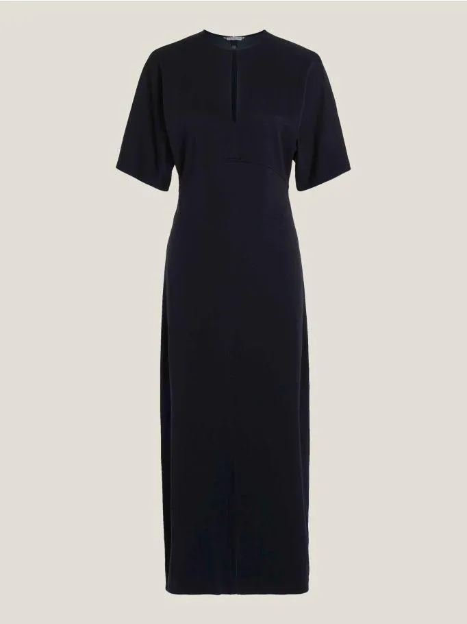 Keyhole Slit Maxi Fit and Flare Dress