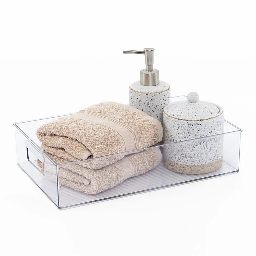 All Purpose Short Storage Bin, Clear - Medium, 20.6x7.8 cm