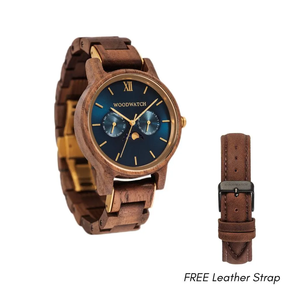 WOODWATCH UNISEX CLASSIC SEAFARER WW-CL-SRW W/ FREE STRAP WW-S-PE-16