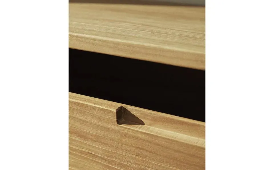 ELM WOOD BENCH WITH STORAGE