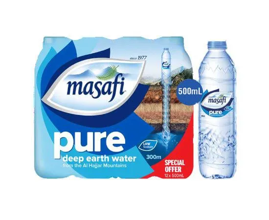 Masafi Natural Mineral Water - 12 x 500ml