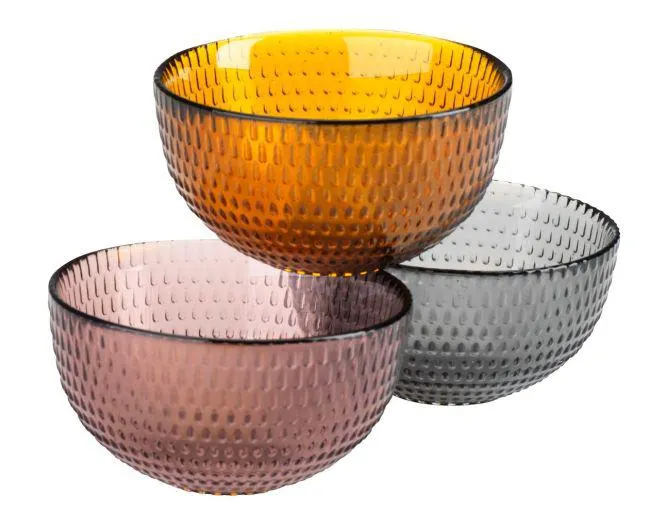 Bowl JONAS D:10xH5cm glass assorted