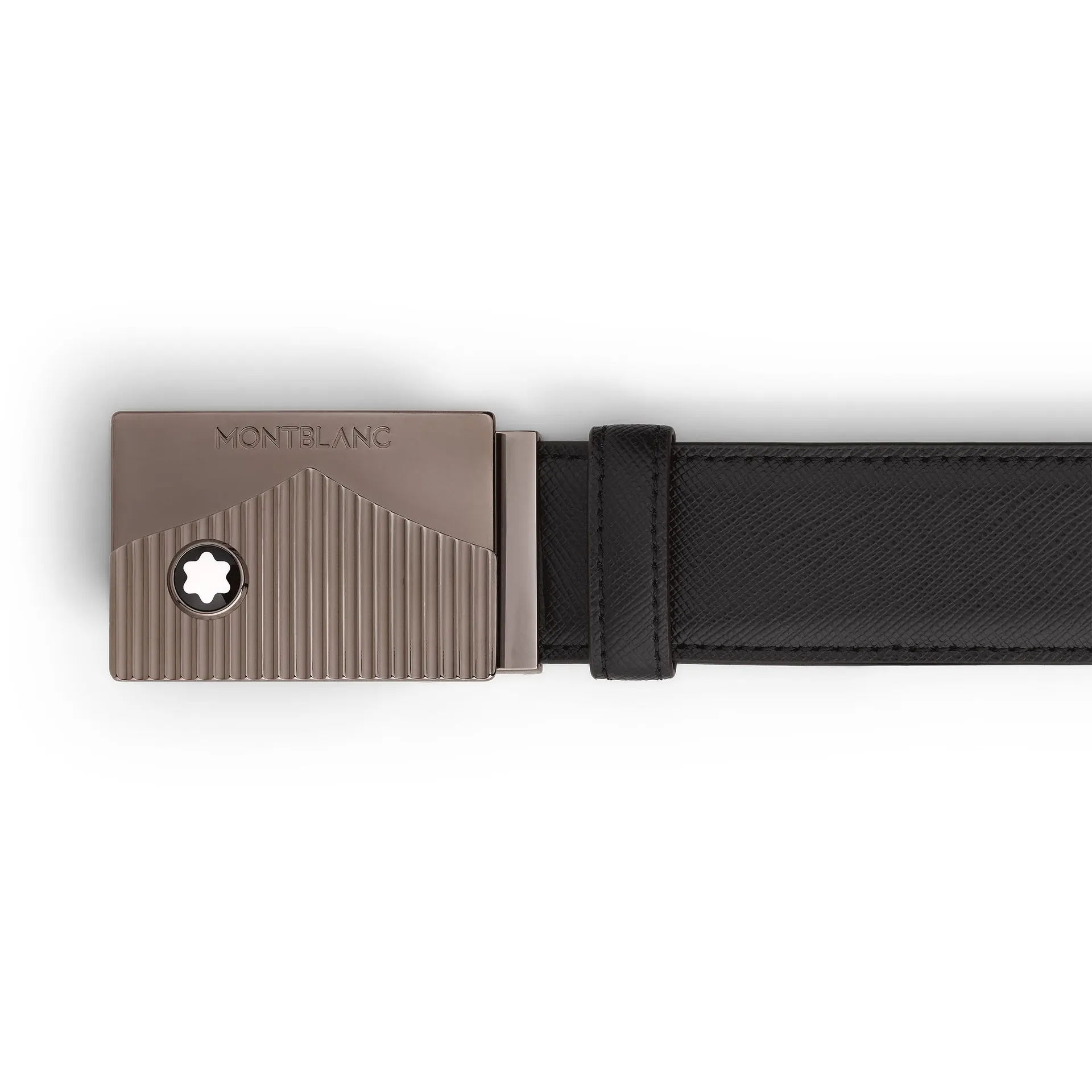 Black 35 mm leather belt