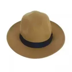 Soft Large Fedora Hat For Mens Classic Panama Style With Black Band- Brown