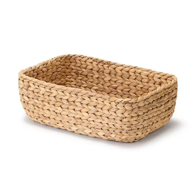 Water Hyacinth Rectangle Basket , W 34 x D 23 x H 12 cm