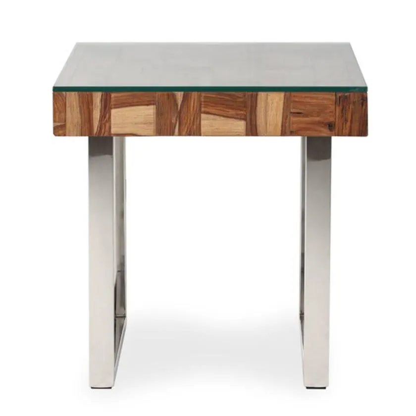 Castilian Sheesham Wood End Table - Walnut