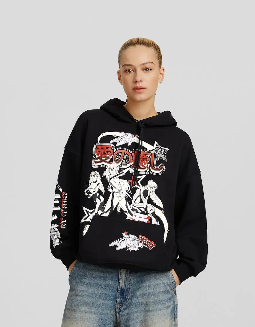 Oversized printed sweatshirt