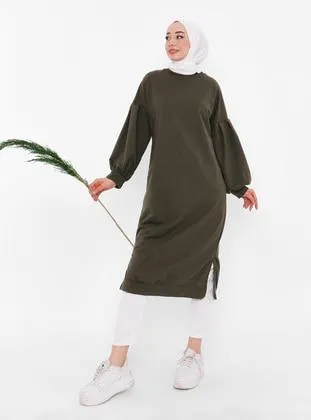 Bwest - Crew neck - Khaki - Sweat-shirt - Bwest