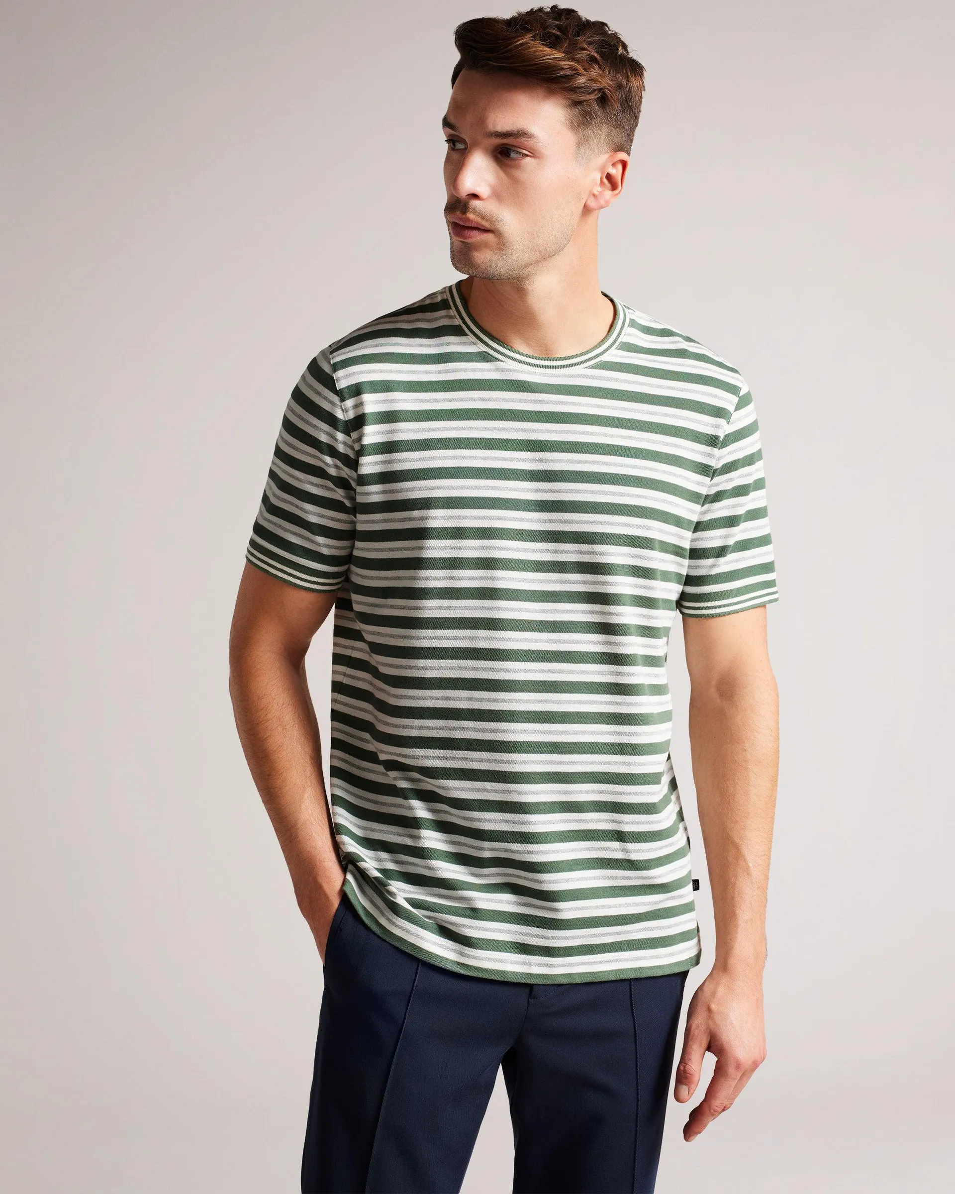 SS Regular Fit Striped Tshirt