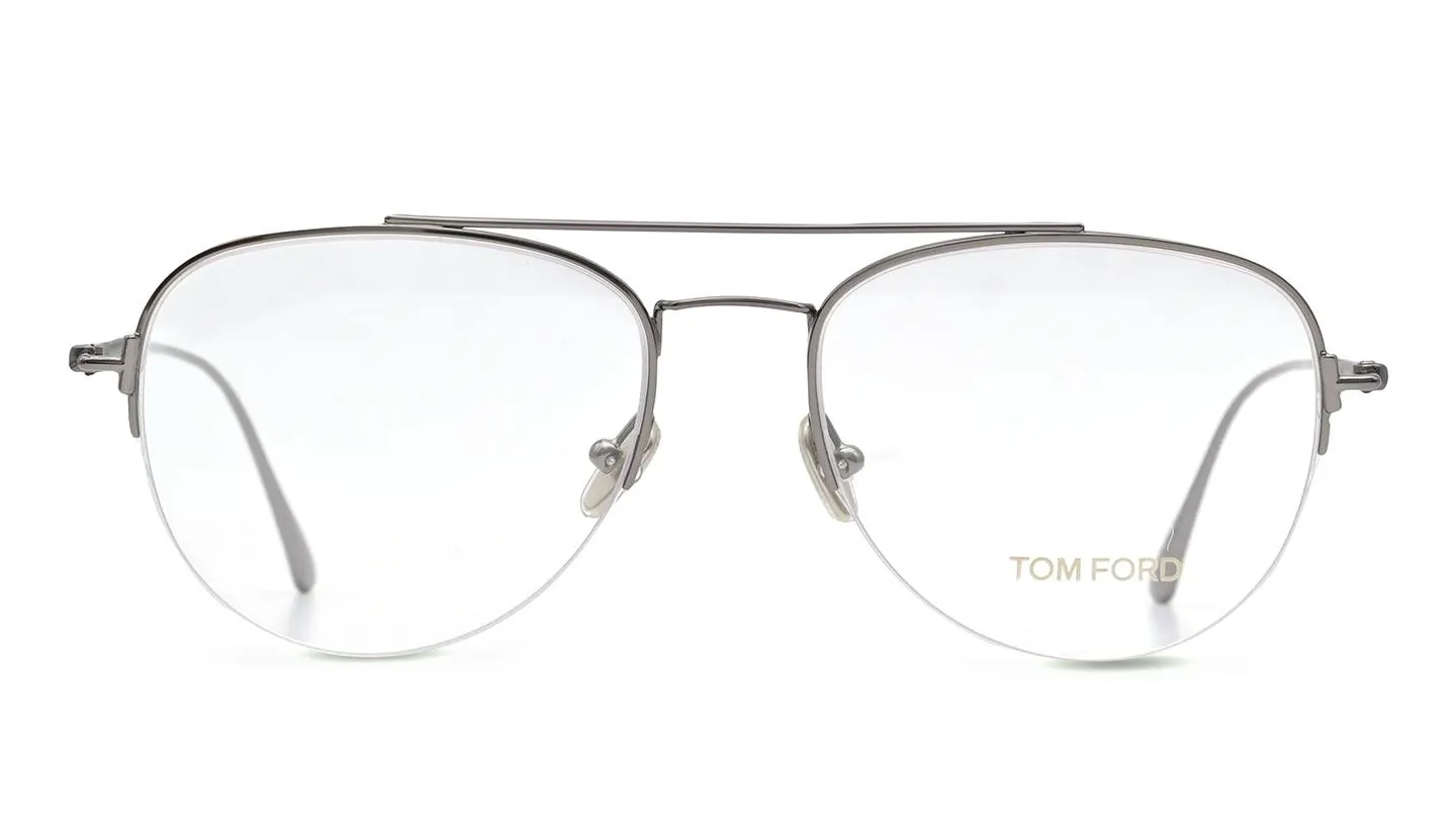 Men Pilot Shiny Dark Ruthenium Eyeglass