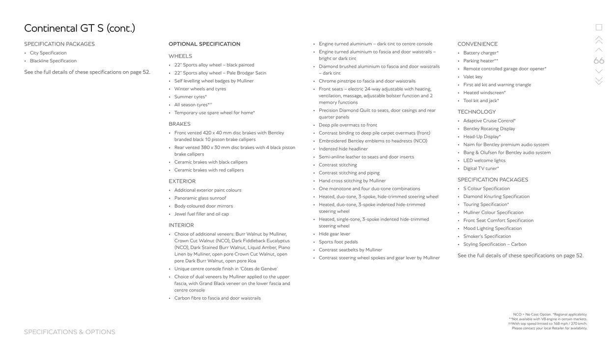 Continental GT Range from 15 March to 15 September 2024 - Offers page 66