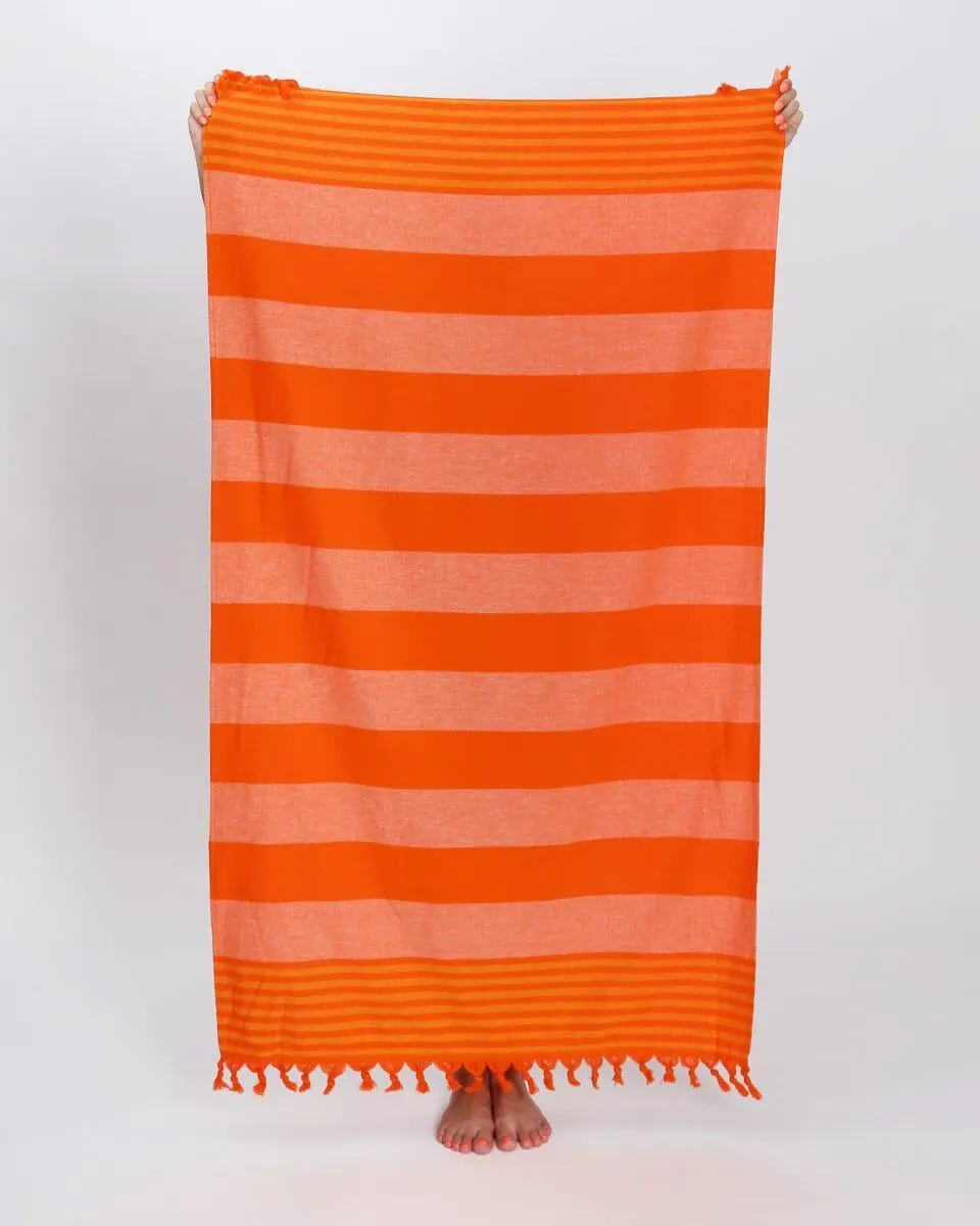 Βαμβακερη Ριγε Πετσετα Παρεο με Κροσσι 5 χρωματα Santa Maria