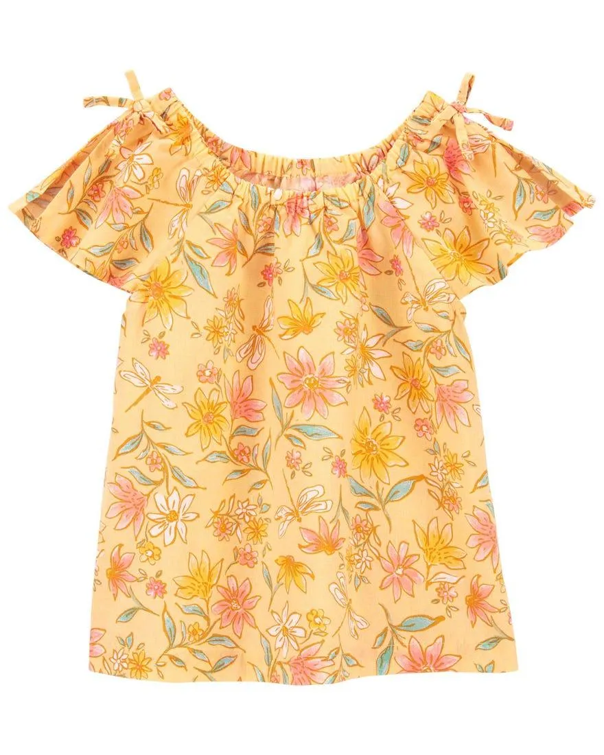 Floral Linen Top
