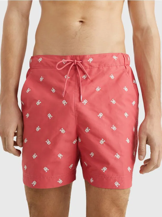 TH Monogram Mid Length Swim Shorts