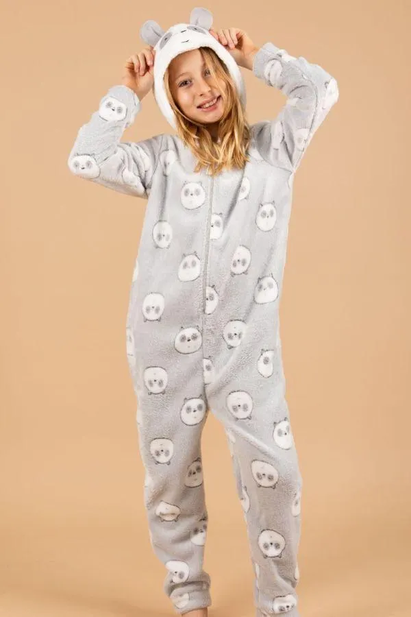 Girls Grey We Bare Bears Onesie