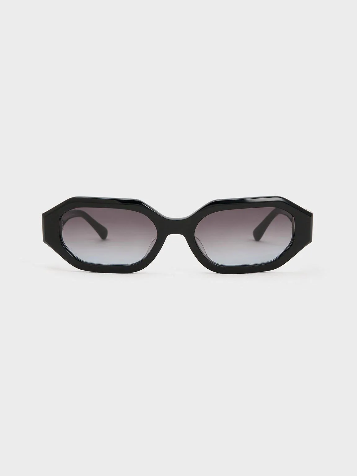 Gabine Swarovski Crystal Oval Sunglasses - Black