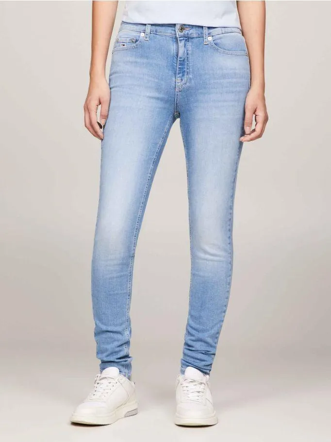 Nora Mid Rise Skinny Fit Faded Jeans