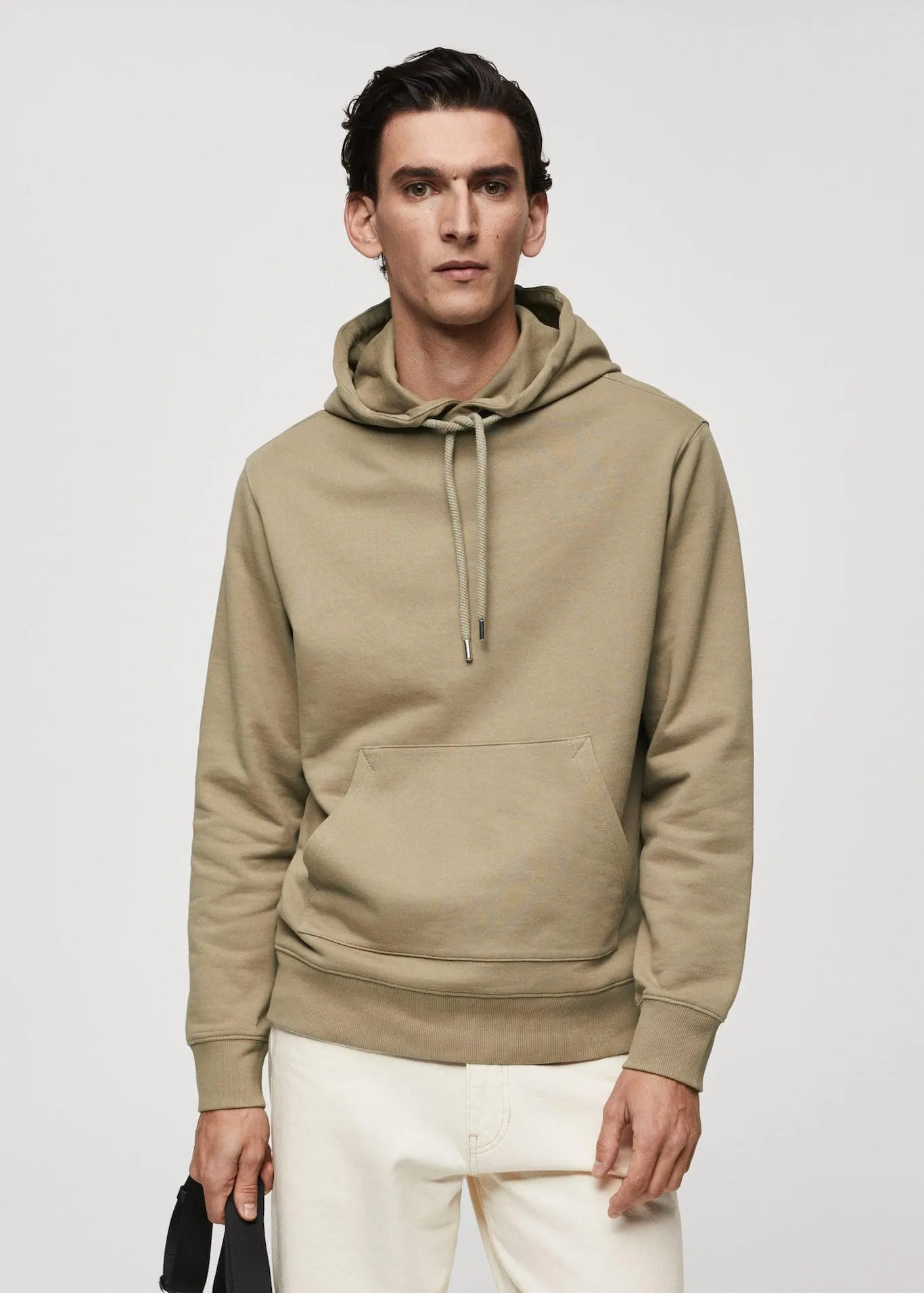 Lightweight cotton hooded sweatshirt