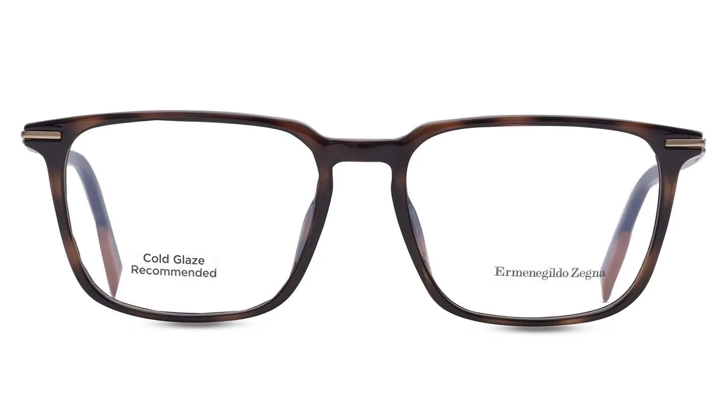 Men Rectangle Shiny Blue Eyeglass