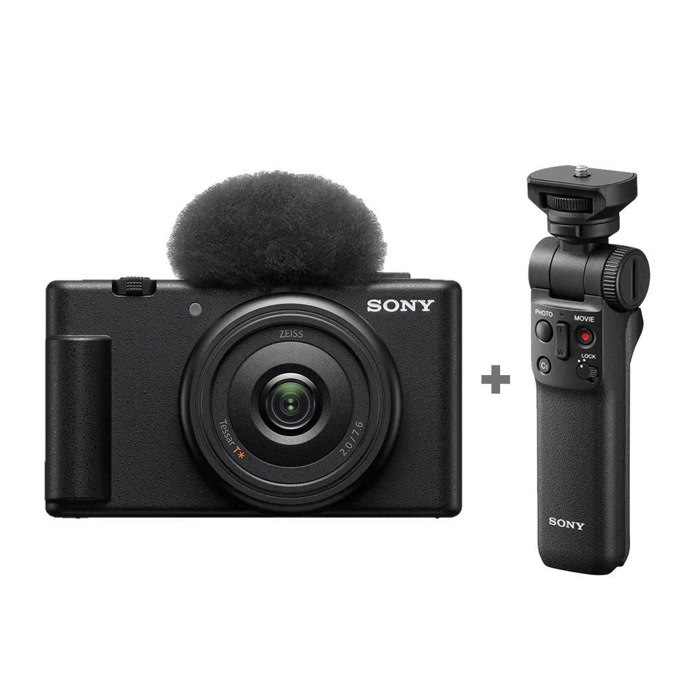 Sony Digital Still Camera ZV-1F with Sony GP-VPT2BT Shooting Grip