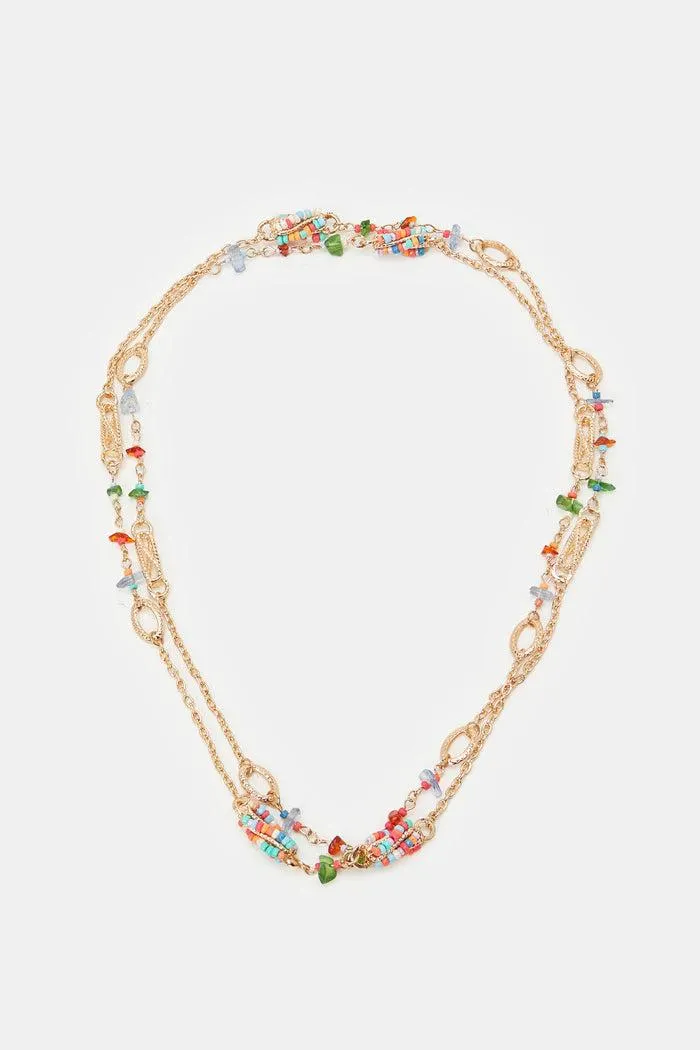 Women Gold Embellished Necklace