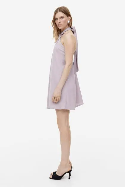 A-line halterneck dress