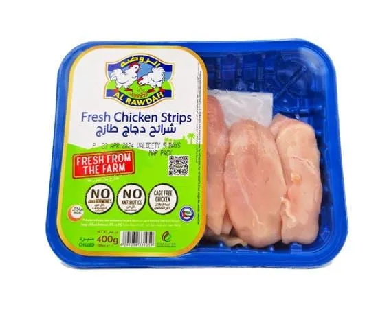 Al Rawdah Fresh Chicken Strips - 400g