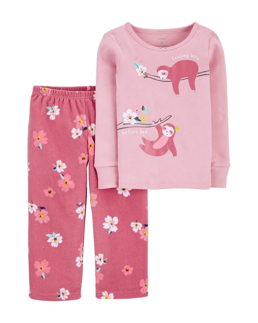 2-Piece Sloth Fleece Pjs