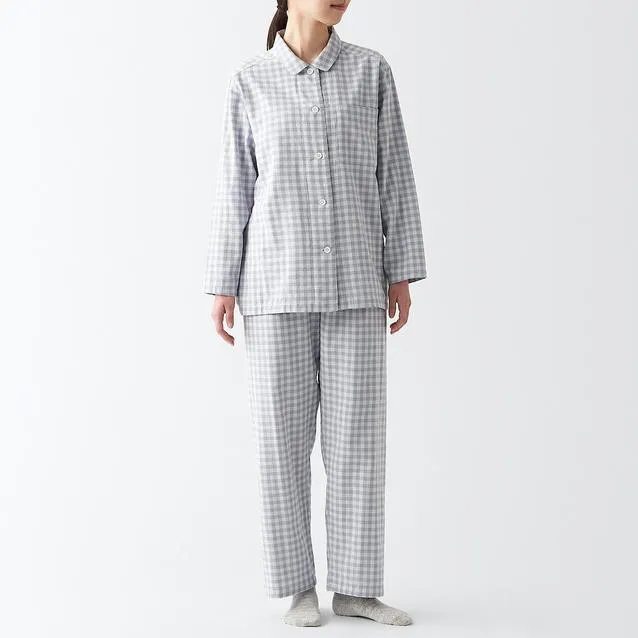 Side Seamless Double Gauze Long Sleeves Pajamas