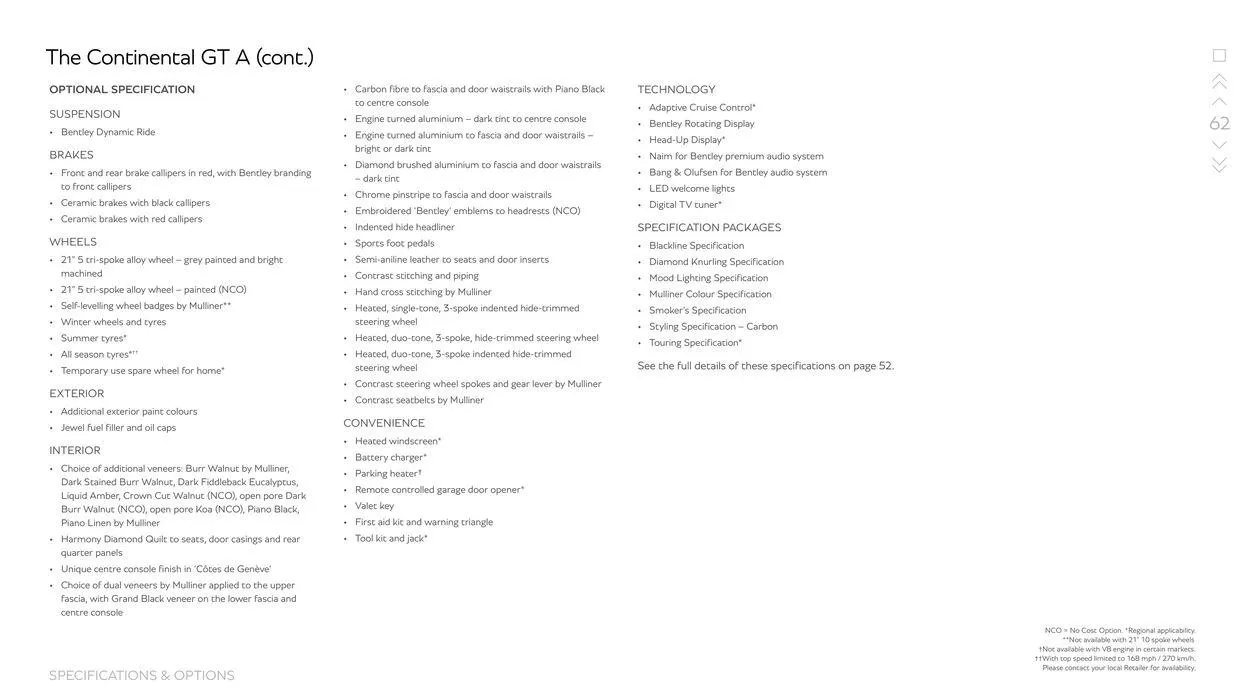 Continental GT Range from 15 March to 15 September 2024 - Offers page 62